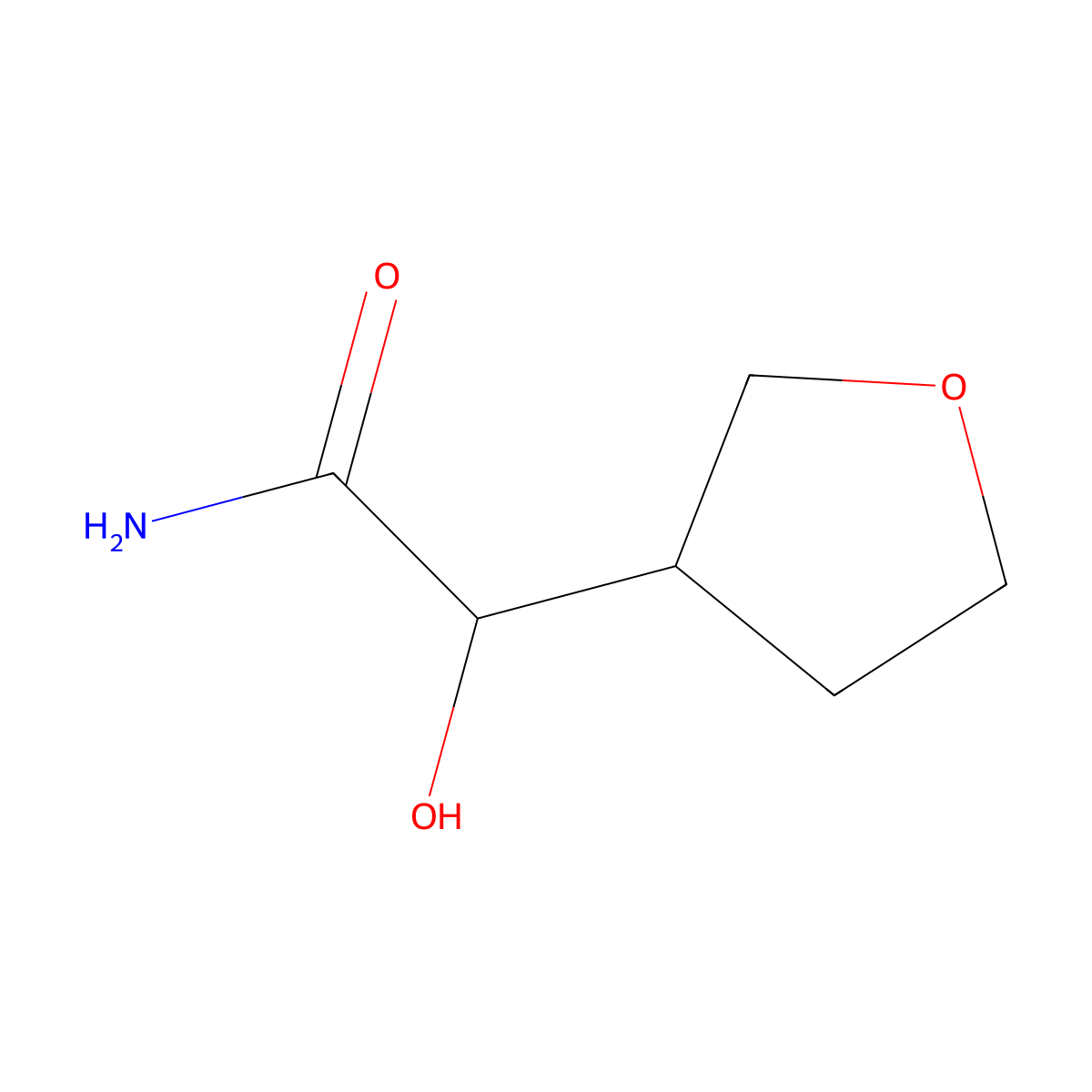 2-Hydroxy-2-(oxolan-3-yl)acetamide molecular structure, CAS 1247174-57-7