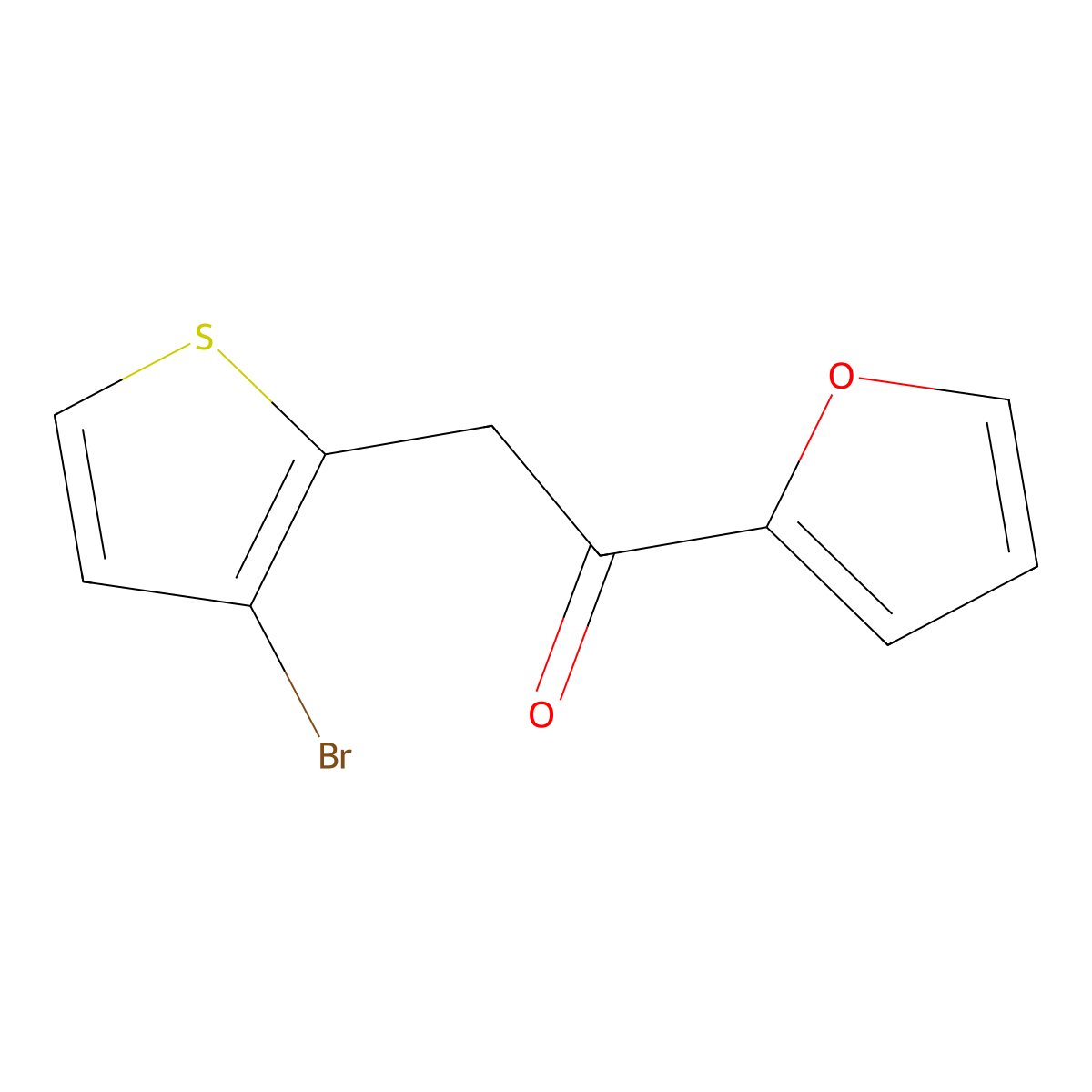 2-(3-Bromothiophen-2-yl)-1-(furan-2-yl)ethan-1-one molecular structure, CAS 1247175-70-7