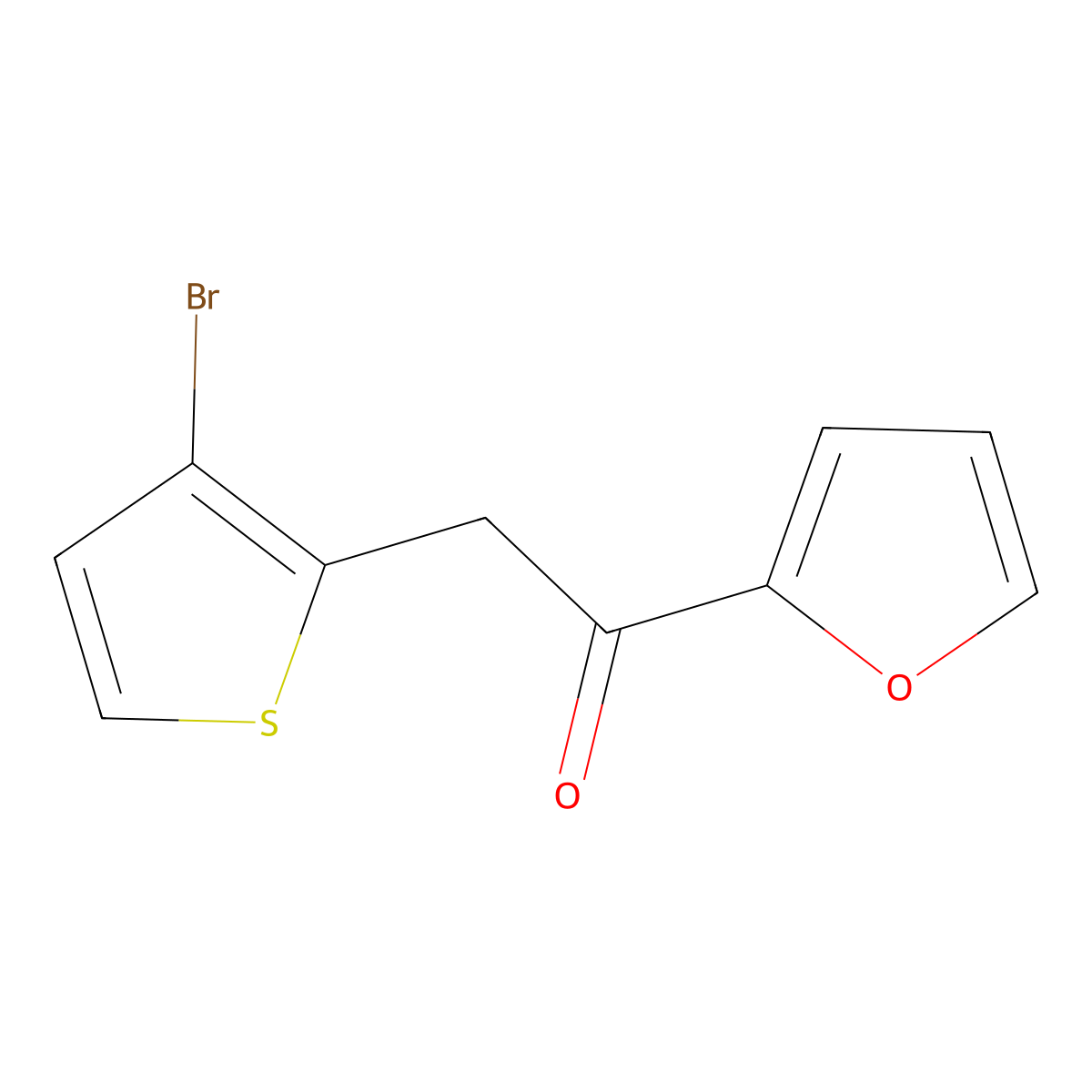 2-(3-Bromothiophen-2-yl)-1-(furan-2-yl)ethan-1-one molecular structure, CAS 1247175-70-7