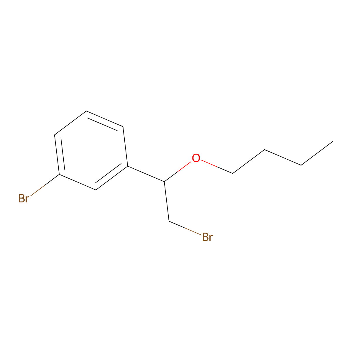 1-Bromo-3-(2-bromo-1-butoxyethyl)benzene molecular structure, CAS 1247175-75-2