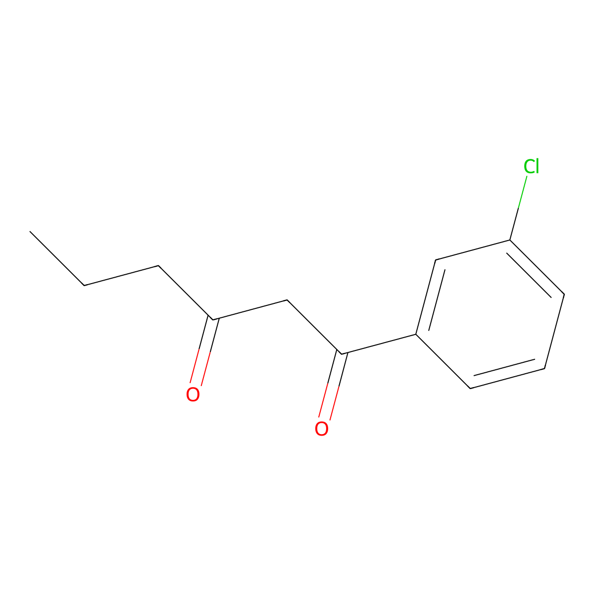 1-(3-Chlorophenyl)hexane-1,3-dione molecular structure, CAS 1247176-35-7