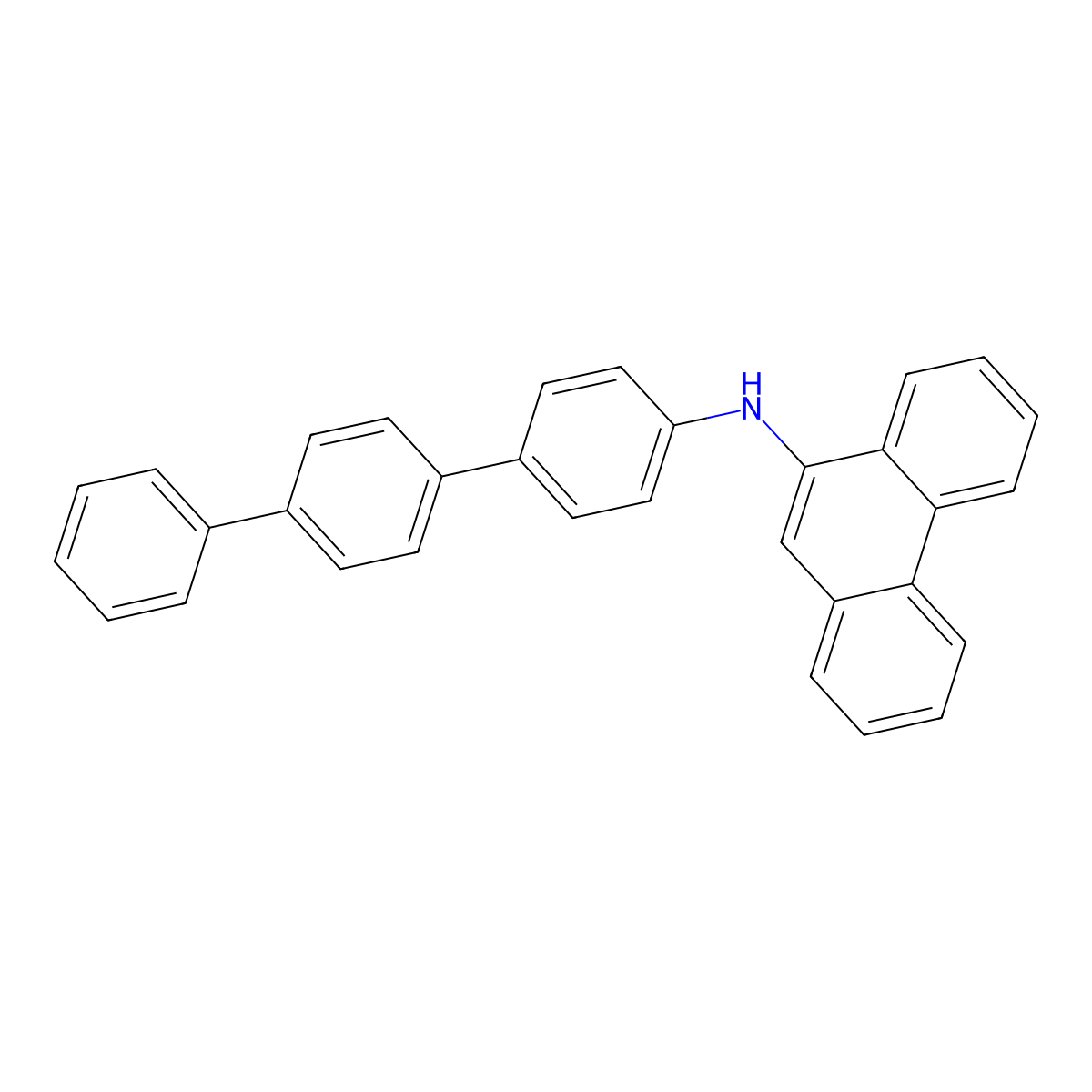 N-[1,1':4',1''-Terphenyl]-4-yl-9-phenanthrenamine molecular structure, CAS 1247176-48-2