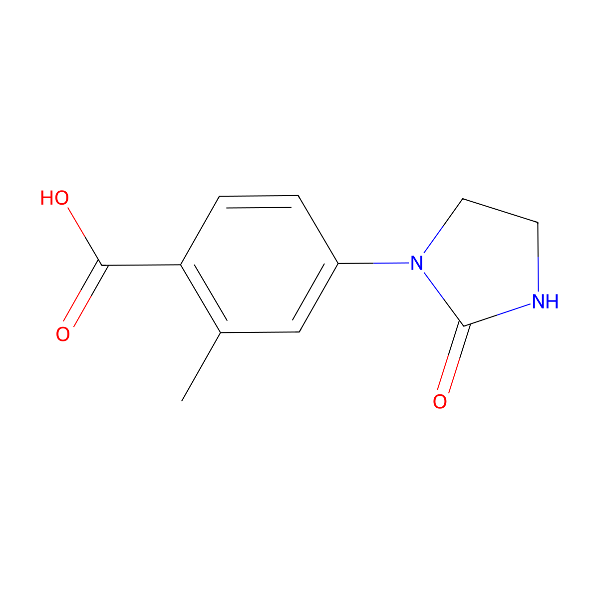 2-Methyl-4-(2-oxoimidazolidin-1-yl)benzoic acid molecular structure, CAS 1247178-80-8