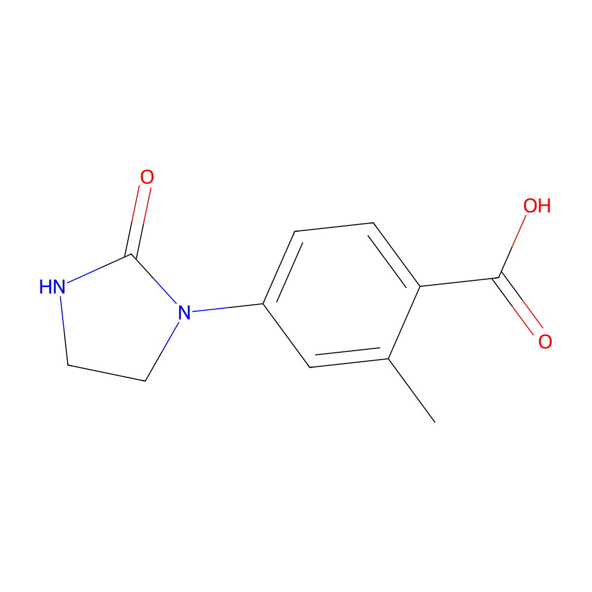 2-Methyl-4-(2-oxoimidazolidin-1-yl)benzoic acid molecular structure, CAS 1247178-80-8