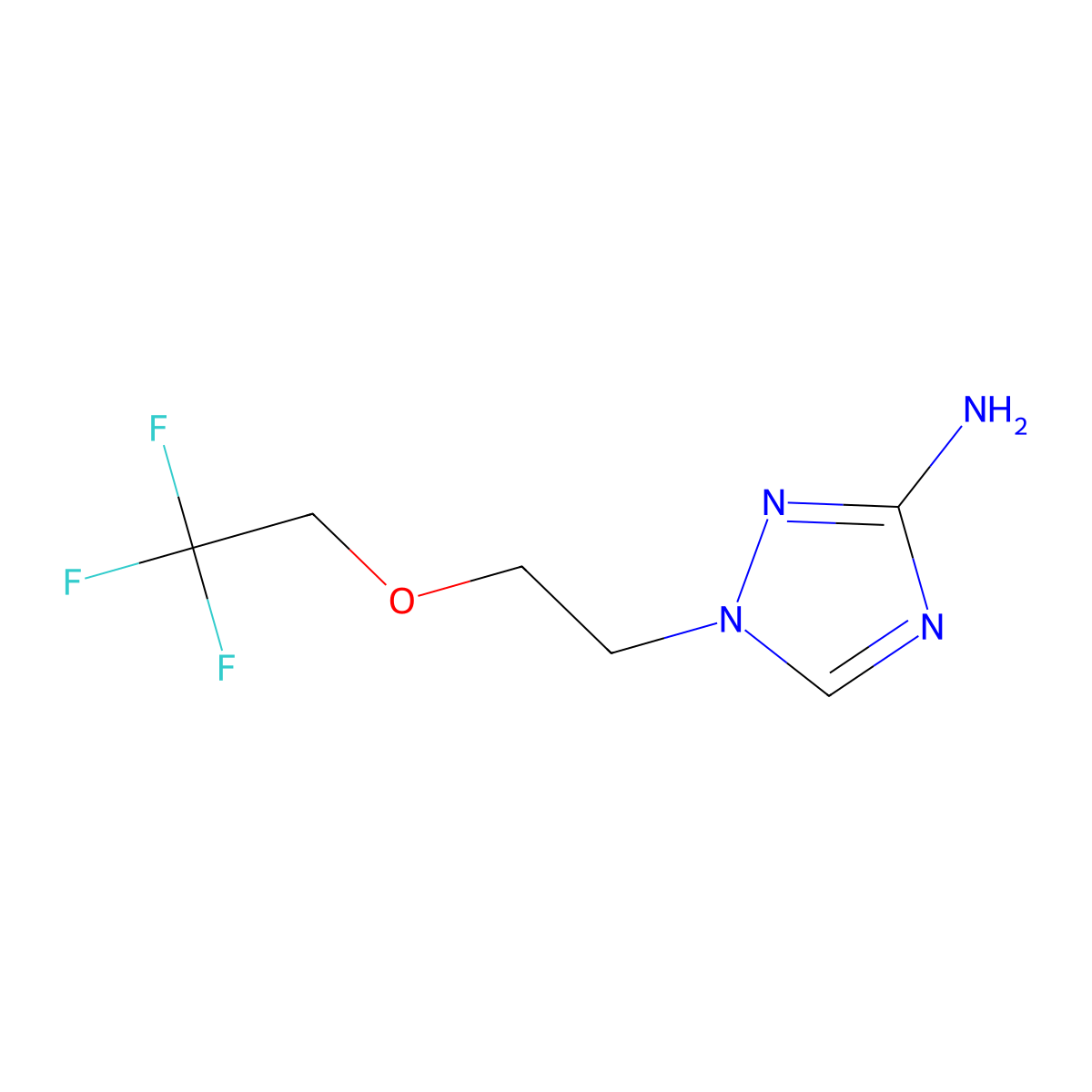 1-(2-(2,2,2-Trifluoroethoxy)ethyl)-1h-1,2,4-triazol-3-amine molecular structure, CAS 1247178-93-3