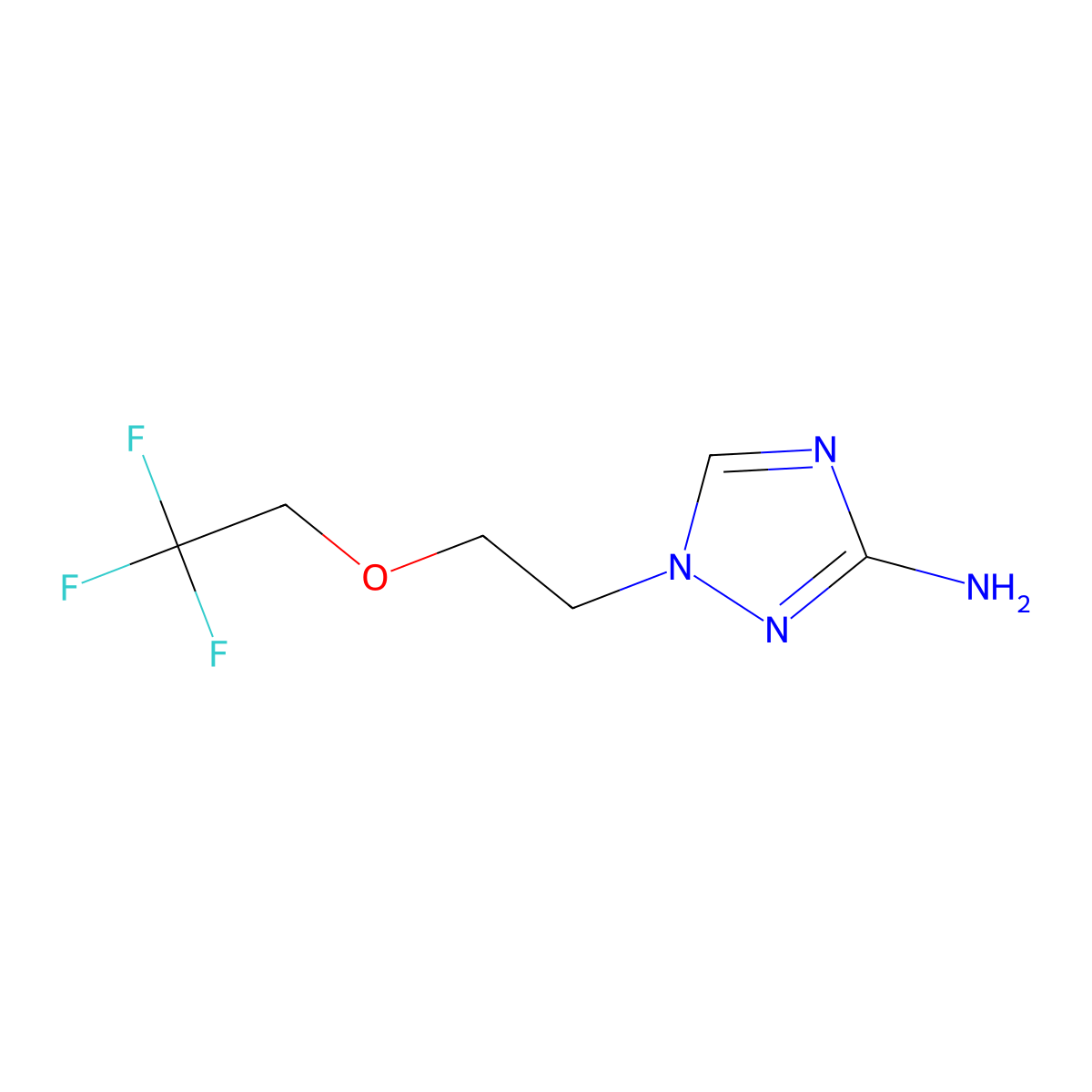1-(2-(2,2,2-Trifluoroethoxy)ethyl)-1h-1,2,4-triazol-3-amine molecular structure, CAS 1247178-93-3