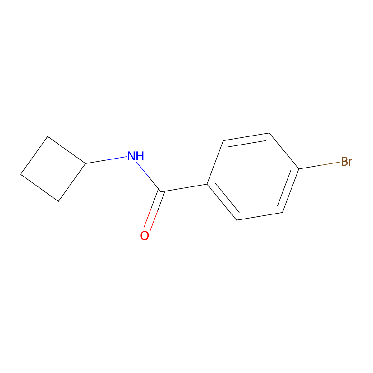 4-bromo-N-cyclobutylbenzamide molecular structure, CAS 1247179-46-9