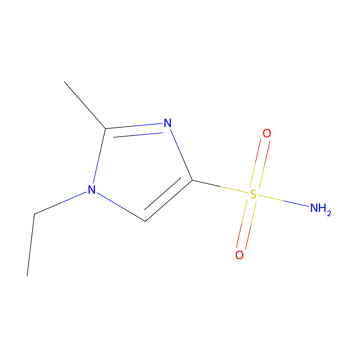 1-ethyl-2-methyl-1H-imidazole-4-sulfonamide molecular structure, CAS 1247180-42-2