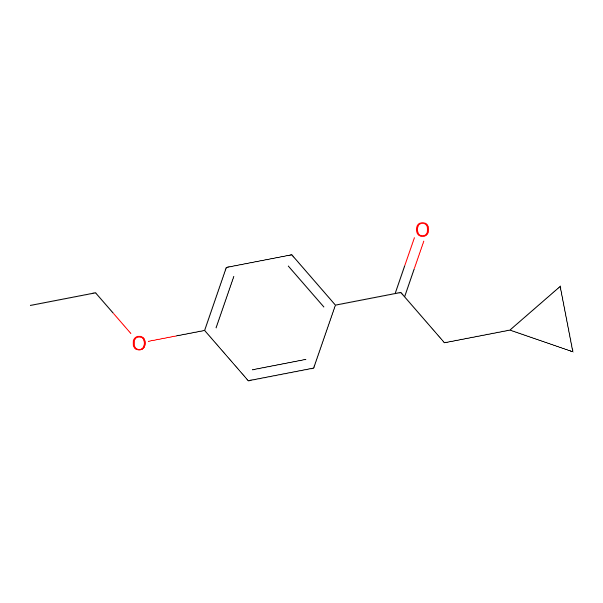 2-Cyclopropyl-1-(4-ethoxyphenyl)ethan-1-one molecular structure, CAS 1247182-18-8