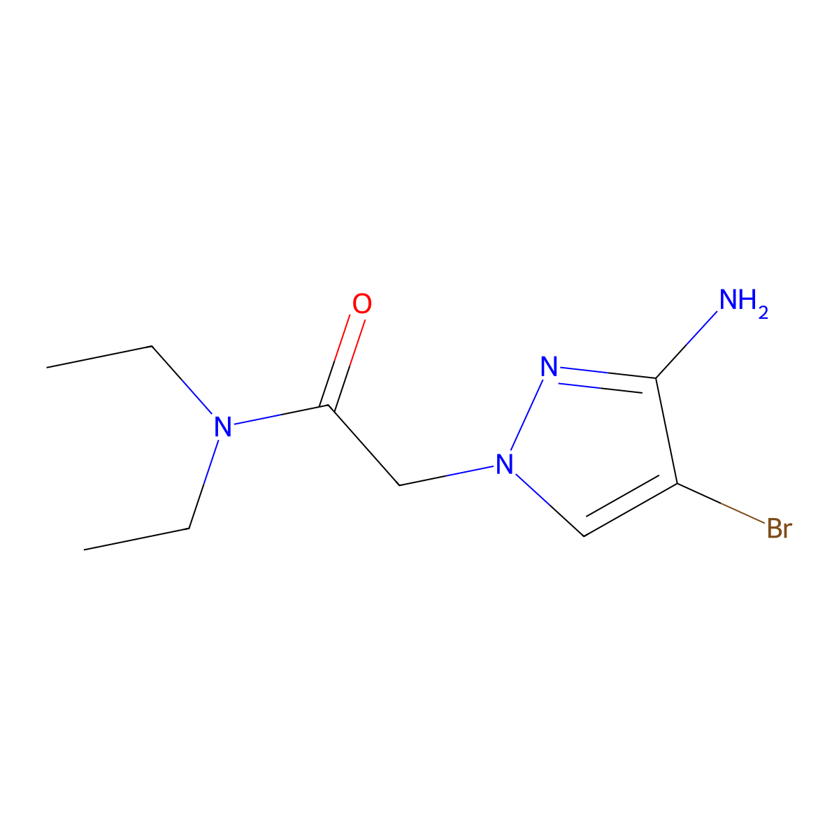 2-(3-Amino-4-bromo-1h-pyrazol-1-yl)-N,N-diethylacetamide molecular structure, CAS 1247183-38-5