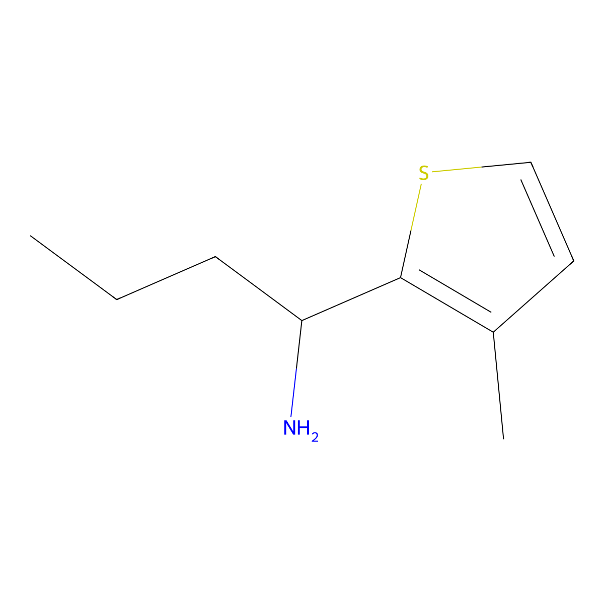 1-(3-Methylthiophen-2-yl)butan-1-amine molecular structure, CAS 1247184-69-5