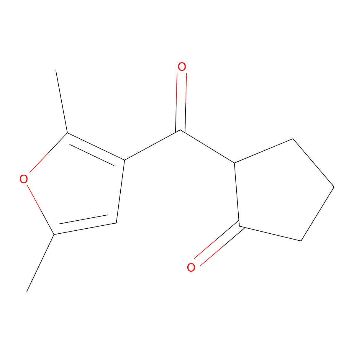 2-(2,5-Dimethylfuran-3-carbonyl)cyclopentan-1-one molecular structure, CAS 1247184-97-9