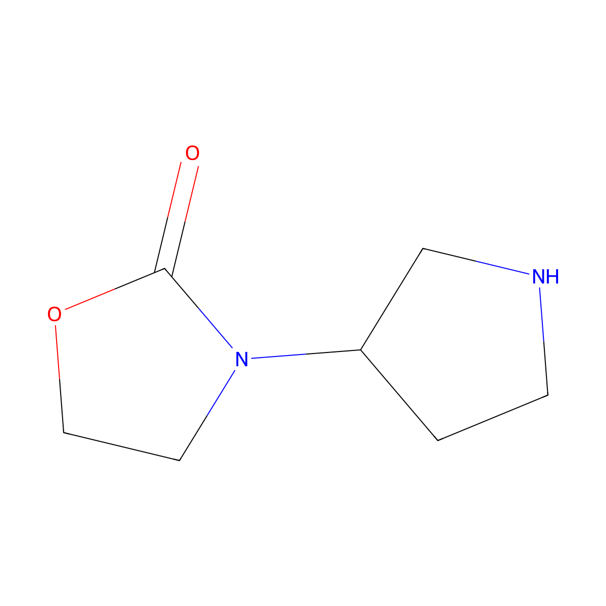 3-(Pyrrolidin-3-yl)-1,3-oxazolidin-2-one molecular structure, CAS 1247189-10-1