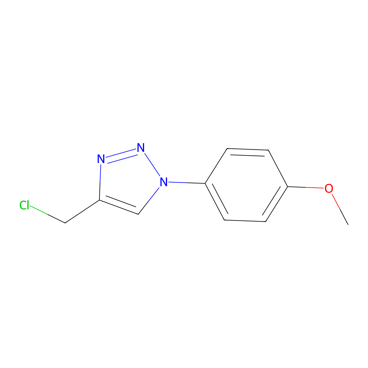 4-(chloromethyl)-1-(4-methoxyphenyl)-1H-1,2,3-triazole molecular structure, CAS 1247189-54-3