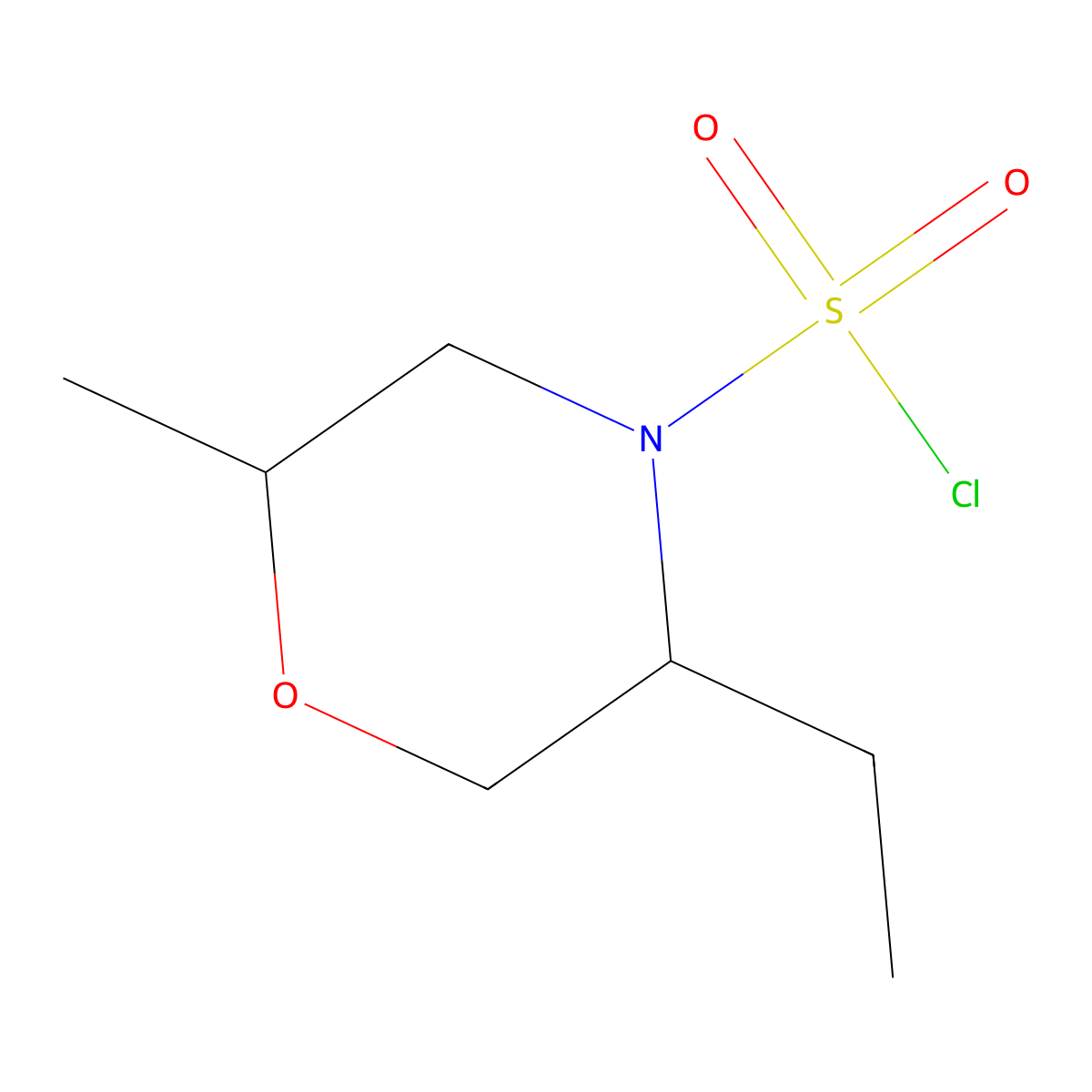 5-Ethyl-2-methylmorpholine-4-sulfonyl chloride molecular structure, CAS 1247192-92-2