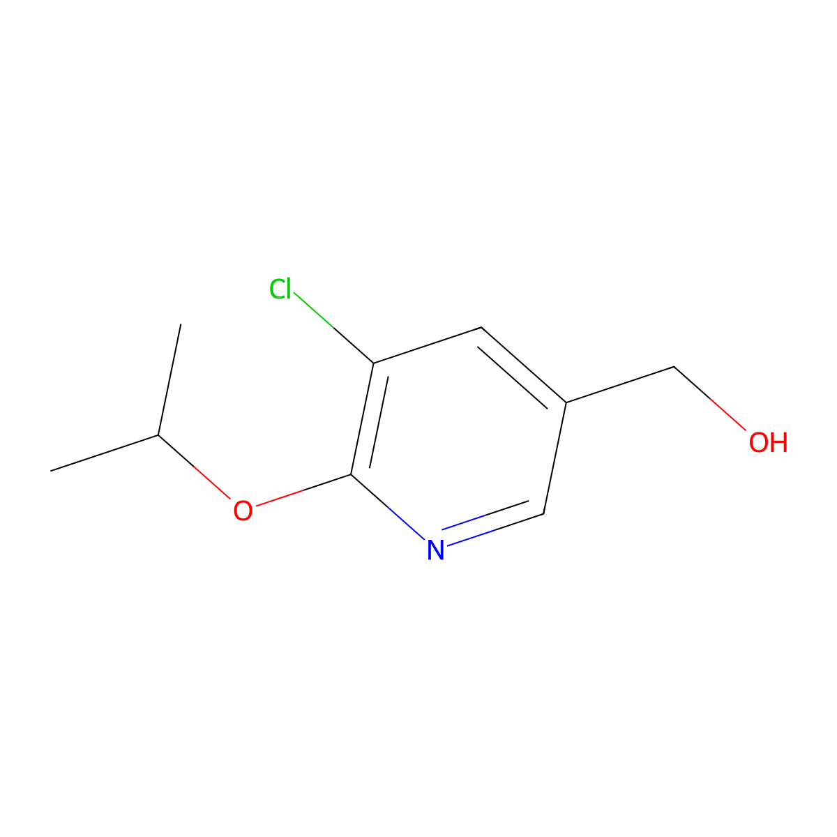[5-Chloro-6-(propan-2-yloxy)pyridin-3-yl]methanol molecular structure, CAS 1247194-55-3