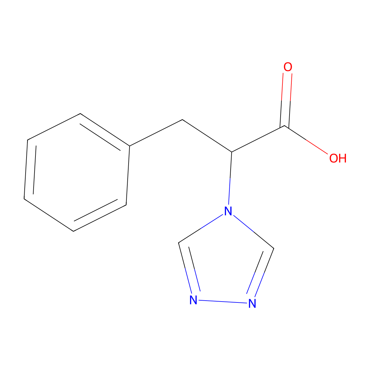 3-phenyl-2-(4H-1,2,4-triazol-4-yl)propanoic acid molecular structure, CAS 1247194-95-1