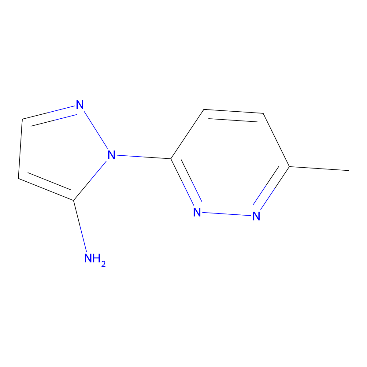 1-(6-methylpyridazin-3-yl)-1H-pyrazol-5-amine molecular structure, CAS 1247195-81-8