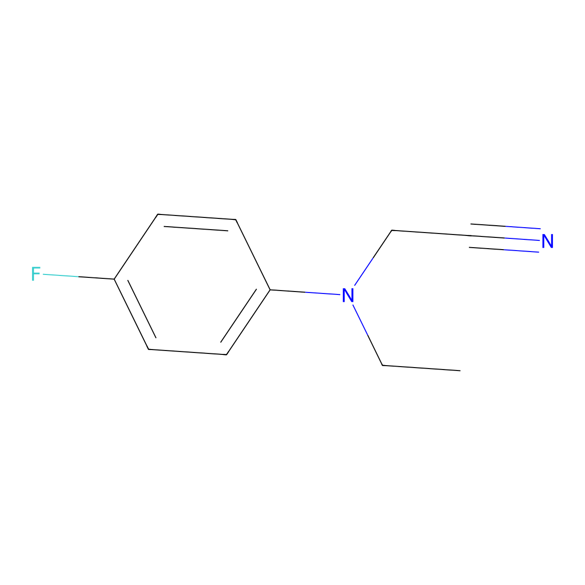 2-[Ethyl(4-fluorophenyl)amino]acetonitrile molecular structure, CAS 1247196-05-9