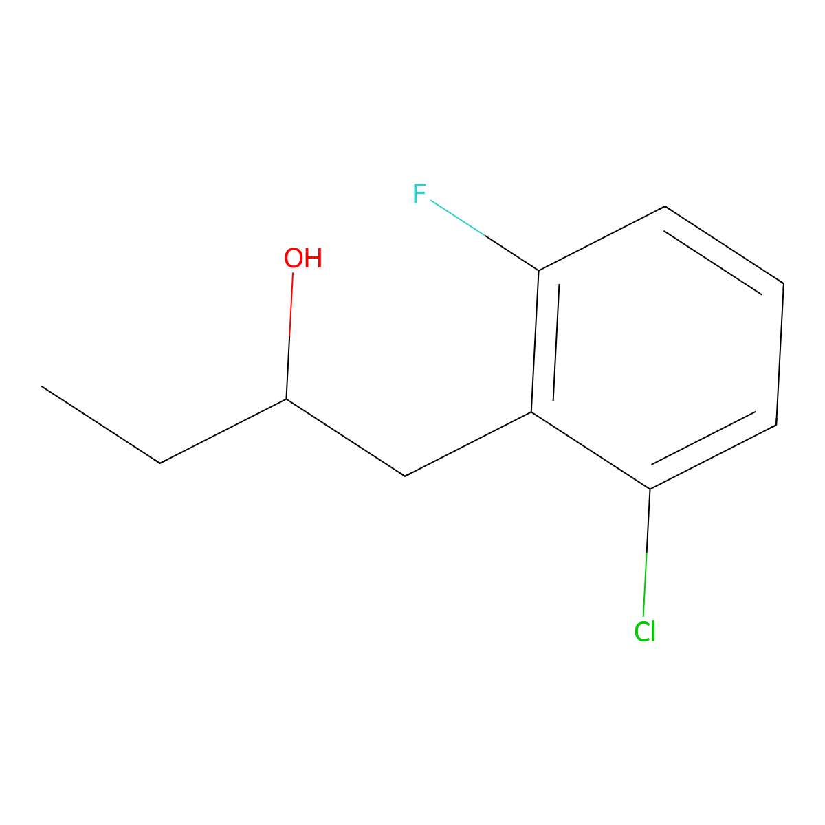1-(2-Chloro-6-fluorophenyl)-2-butanol molecular structure, CAS 1247196-94-6