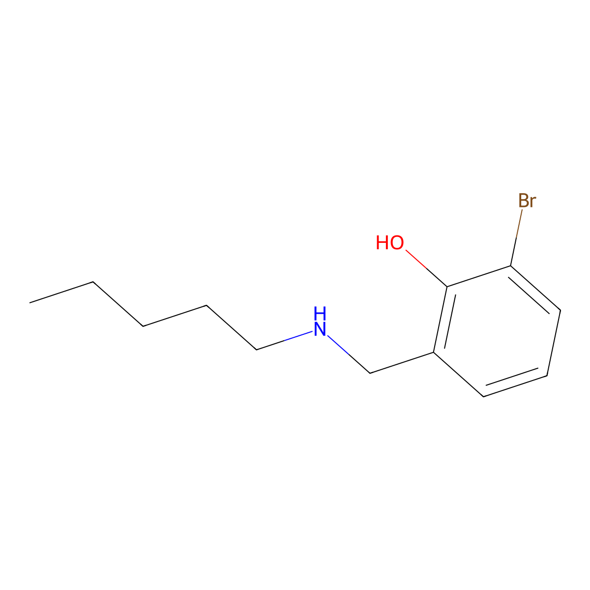 2-Bromo-6-[(pentylamino)methyl]phenol molecular structure, CAS 1247199-53-6