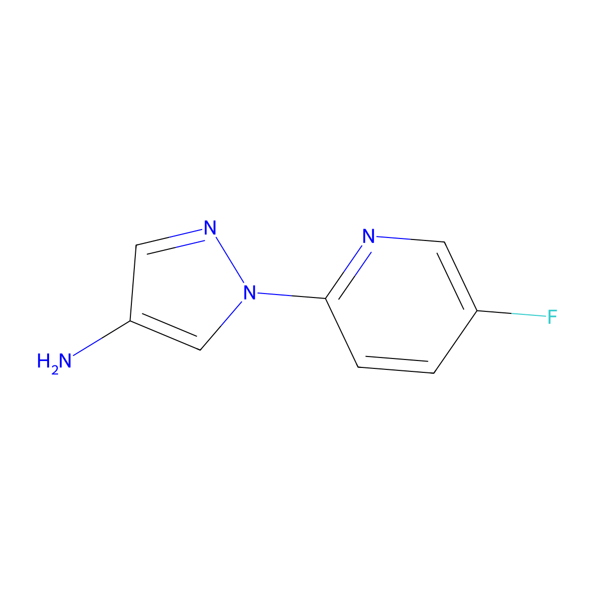 1-(5-fluoropyridin-2-yl)-1H-pyrazol-4-amine molecular structure, CAS 1247201-19-9