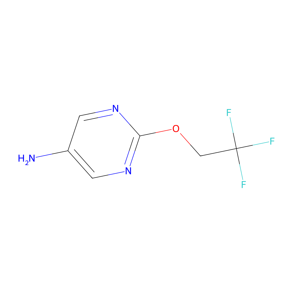2-(2,2,2-Trifluoroethoxy)pyrimidin-5-amine molecular structure, CAS 1247202-20-5