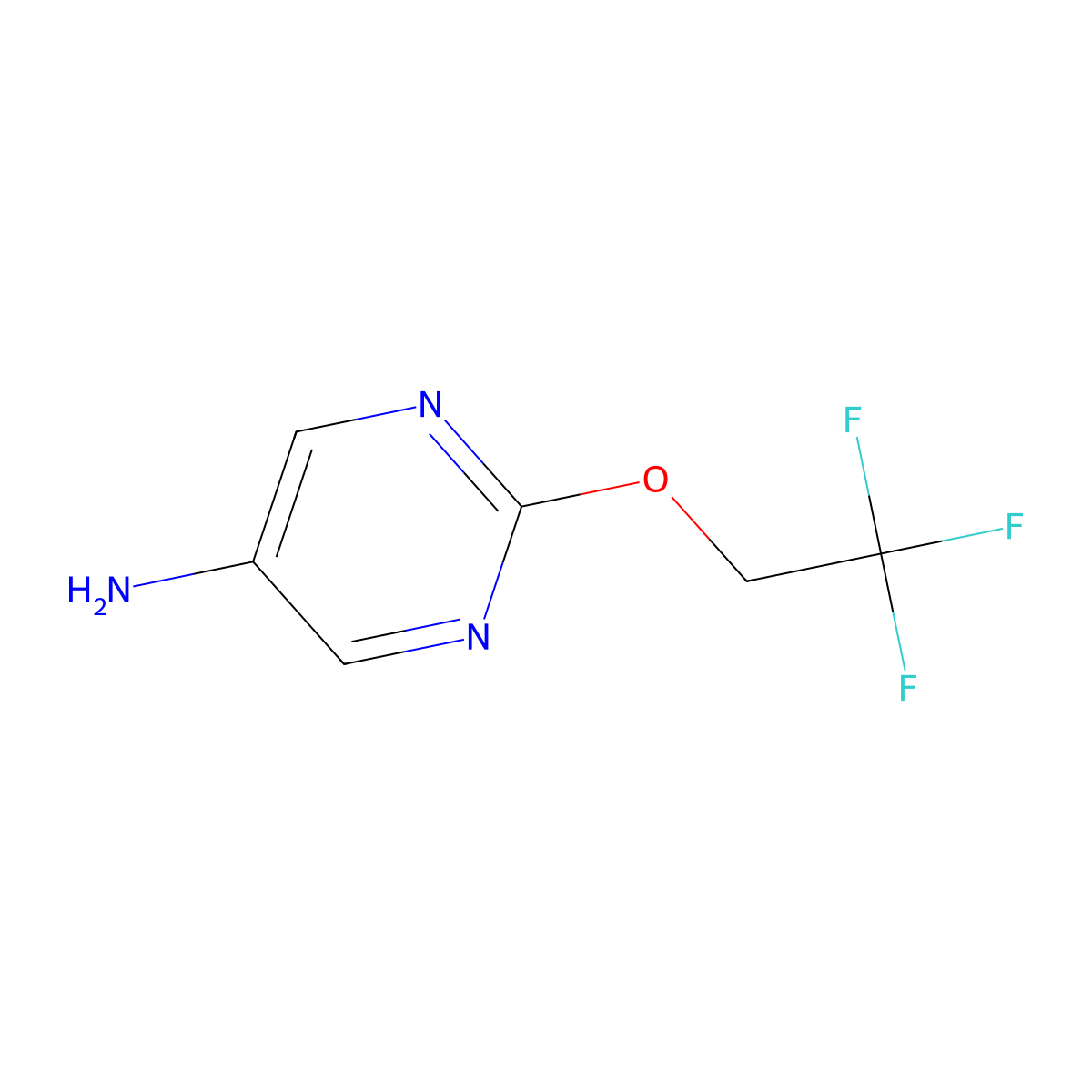 2-(2,2,2-Trifluoroethoxy)pyrimidin-5-amine molecular structure, CAS 1247202-20-5