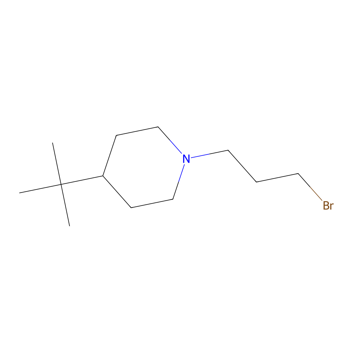 1-(3-Bromopropyl)-4-tert-butylpiperidine molecular structure, CAS 1247203-81-1