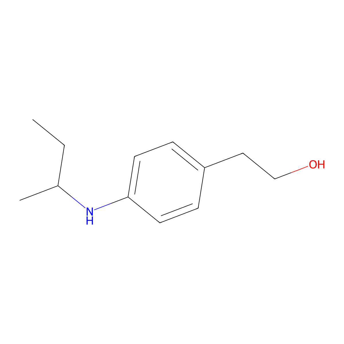 2-{4-[(Butan-2-yl)amino]phenyl}ethan-1-ol molecular structure, CAS 1247204-36-9