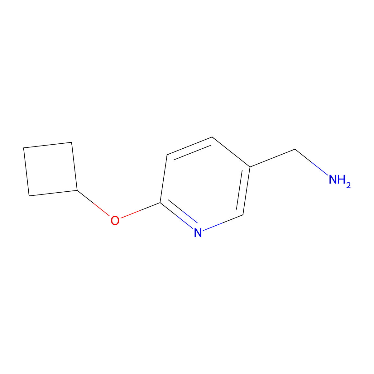 (6-Cyclobutoxypyridin-3-yl)methanamine molecular structure, CAS 1247205-52-2