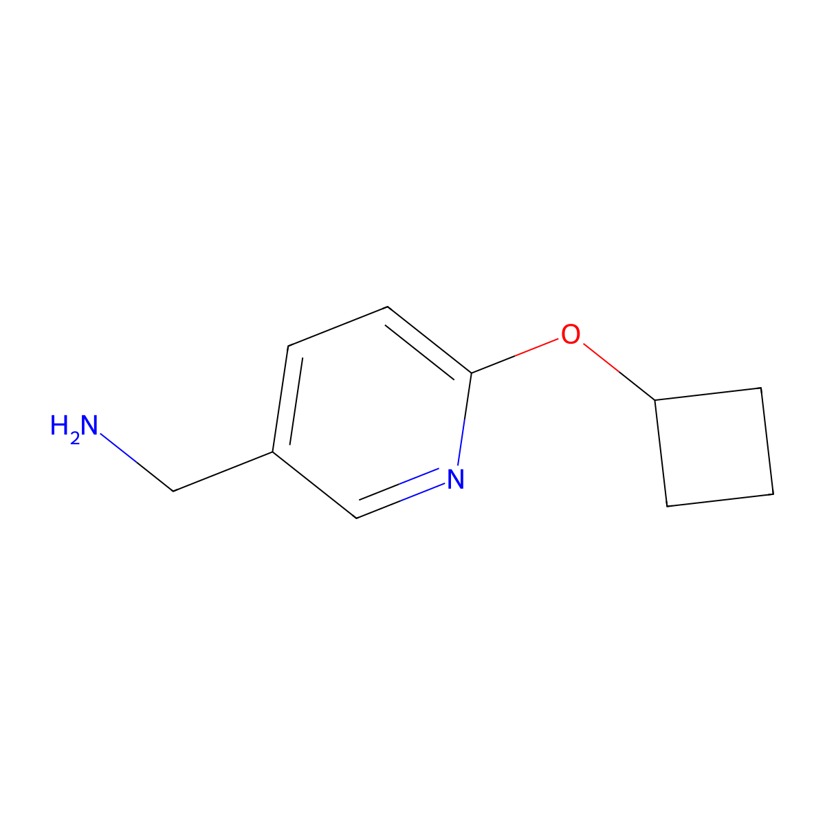 (6-Cyclobutoxypyridin-3-yl)methanamine molecular structure, CAS 1247205-52-2