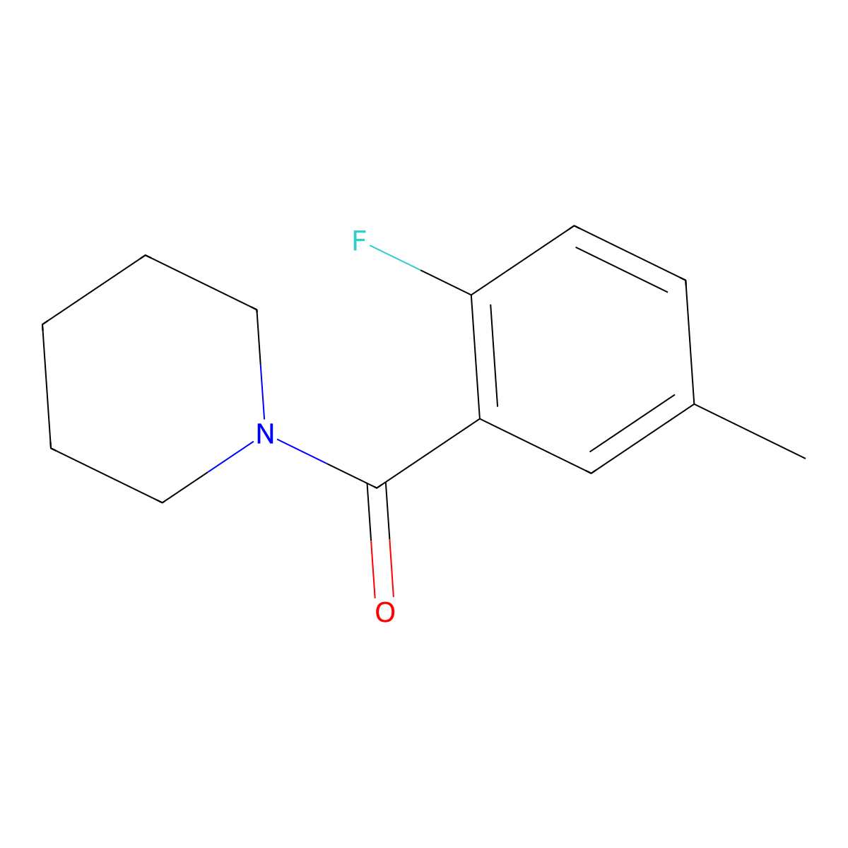 (2-Fluoro-5-methylphenyl)(piperidin-1-yl)methanone molecular structure, CAS 1247206-70-7