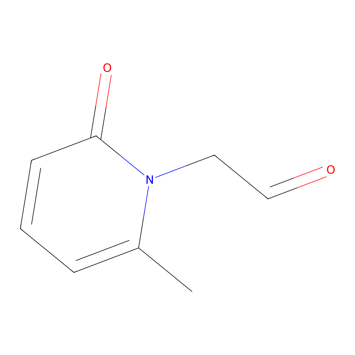 2-(6-Methyl-2-oxo-1,2-dihydropyridin-1-yl)acetaldehyde molecular structure, CAS 1247206-71-8