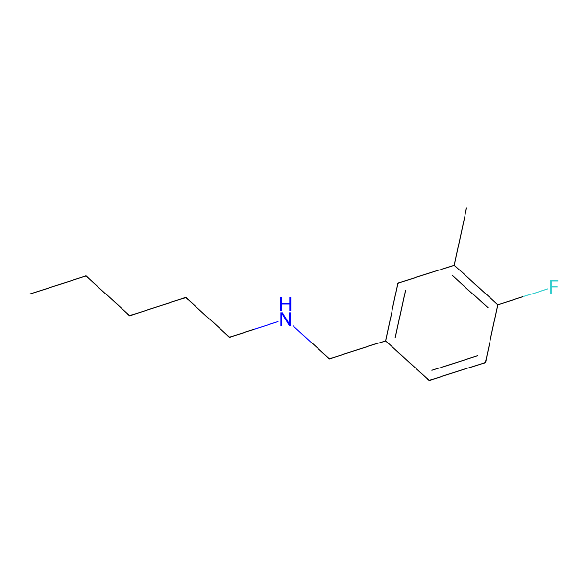 [(4-Fluoro-3-methylphenyl)methyl](pentyl)amine molecular structure, CAS 1247210-35-0