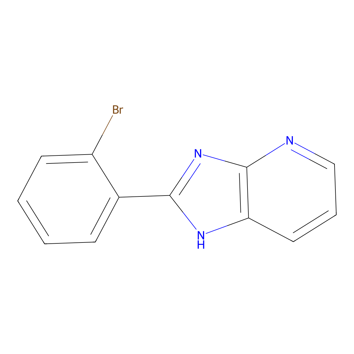 2-(2-bromophenyl)-3H-imidazo[4,5-b]pyridine molecular structure, CAS 1247211-53-5