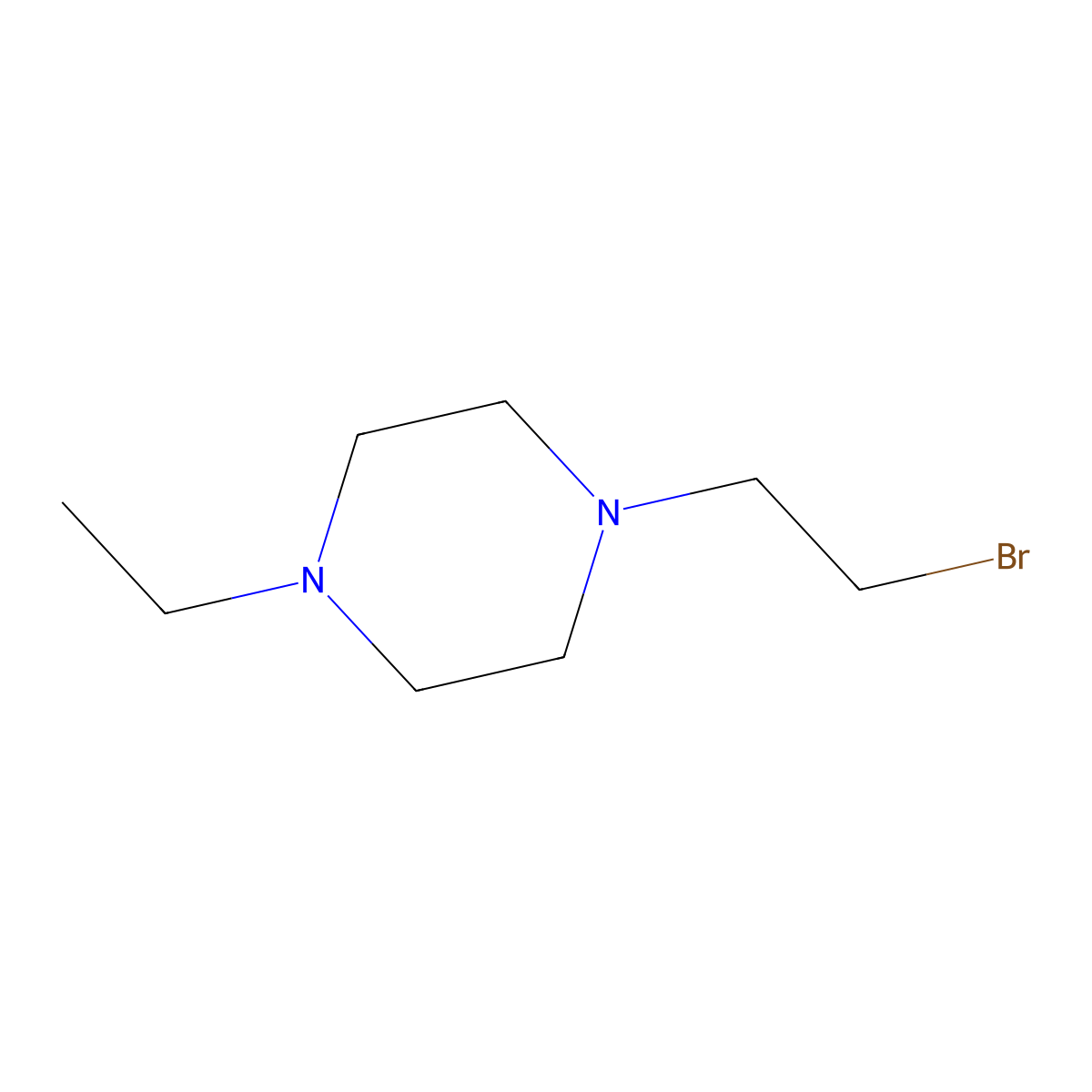 1-(2-Bromoethyl)-4-ethylpiperazine molecular structure, CAS 1247211-58-0