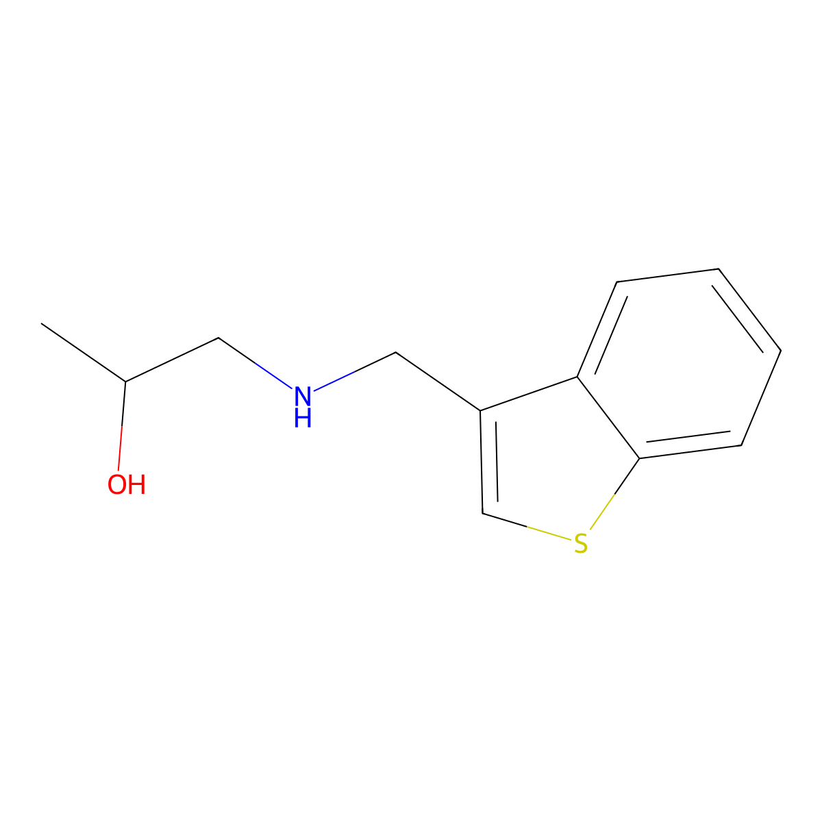 1-{[(1-Benzothiophen-3-yl)methyl]amino}propan-2-ol molecular structure, CAS 1247211-72-8