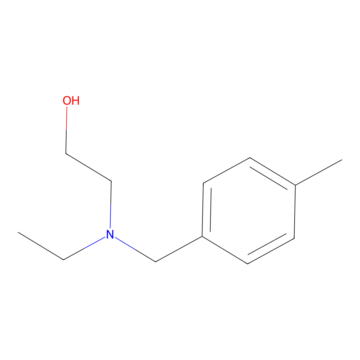 2-[Ethyl-(4-methyl-benzyl)-amino]-ethanol molecular structure, CAS 1247211-77-3