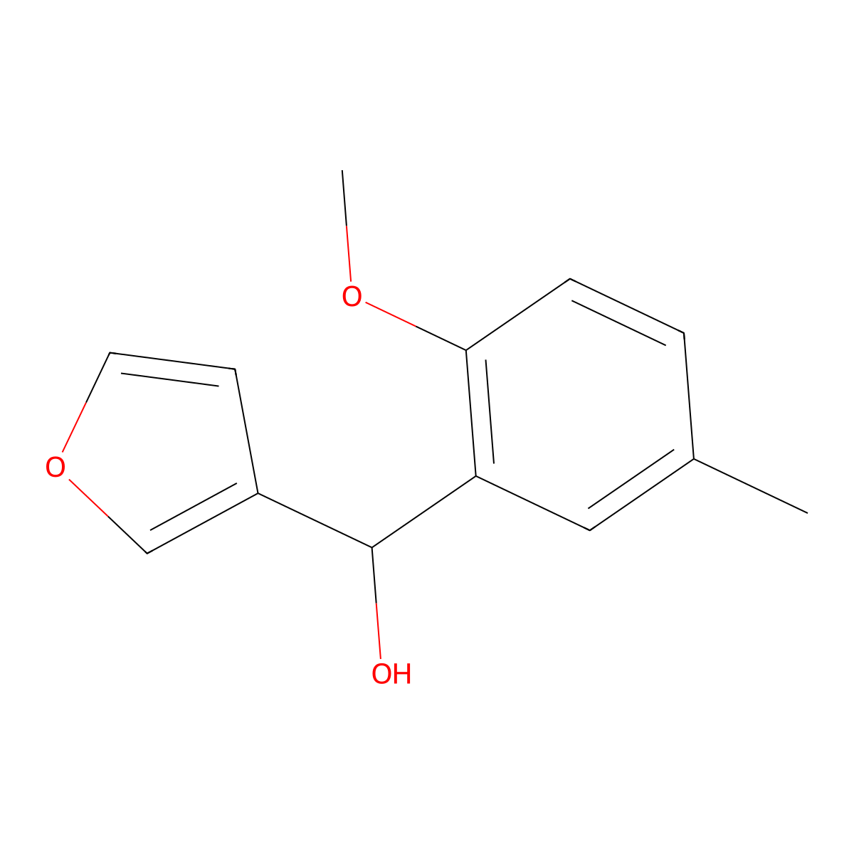 3-Furyl-(2-methoxy-5-methylphenyl)methanol molecular structure, CAS 1247212-11-8