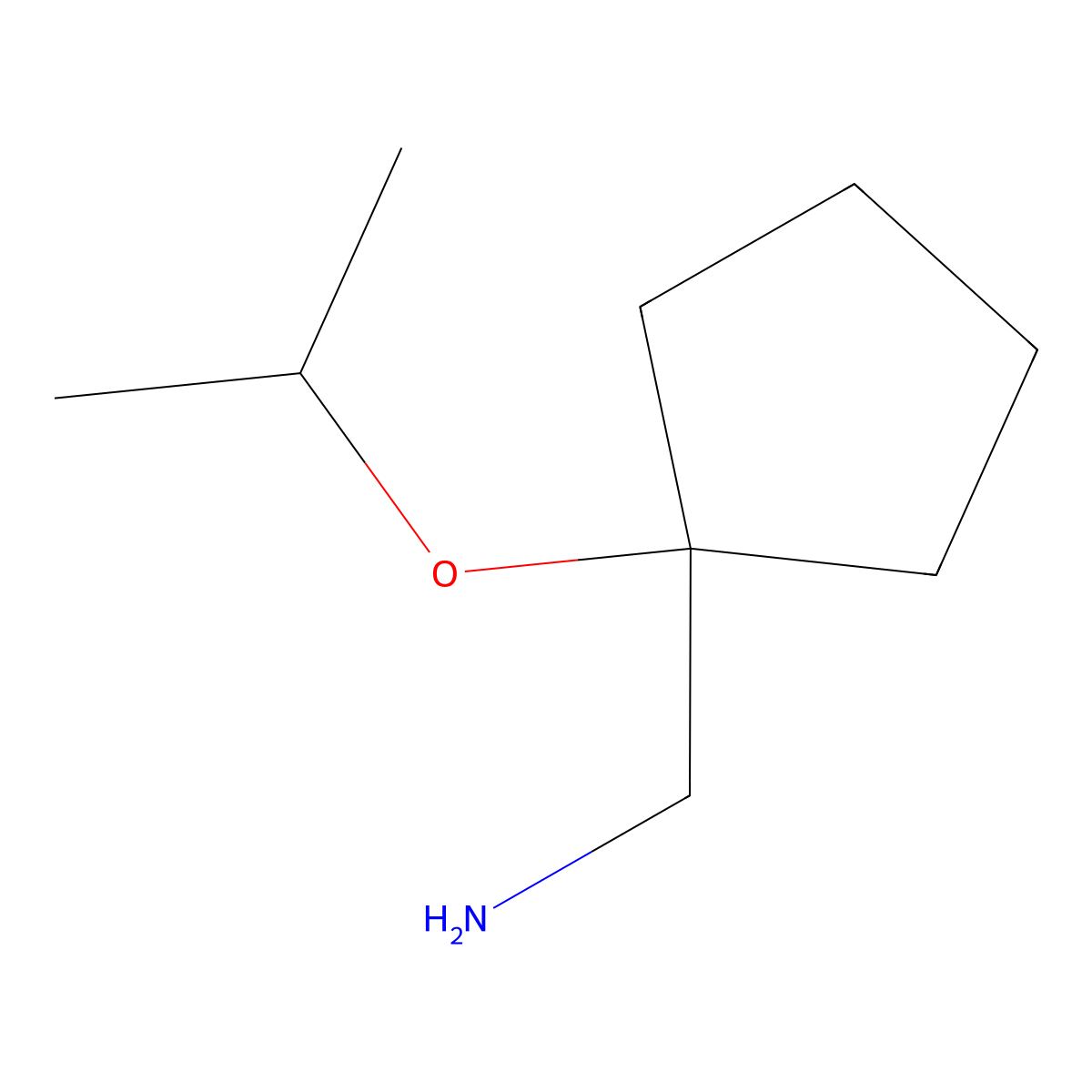 (1-Isopropoxycyclopentyl)methanamine molecular structure, CAS 1247212-93-6
