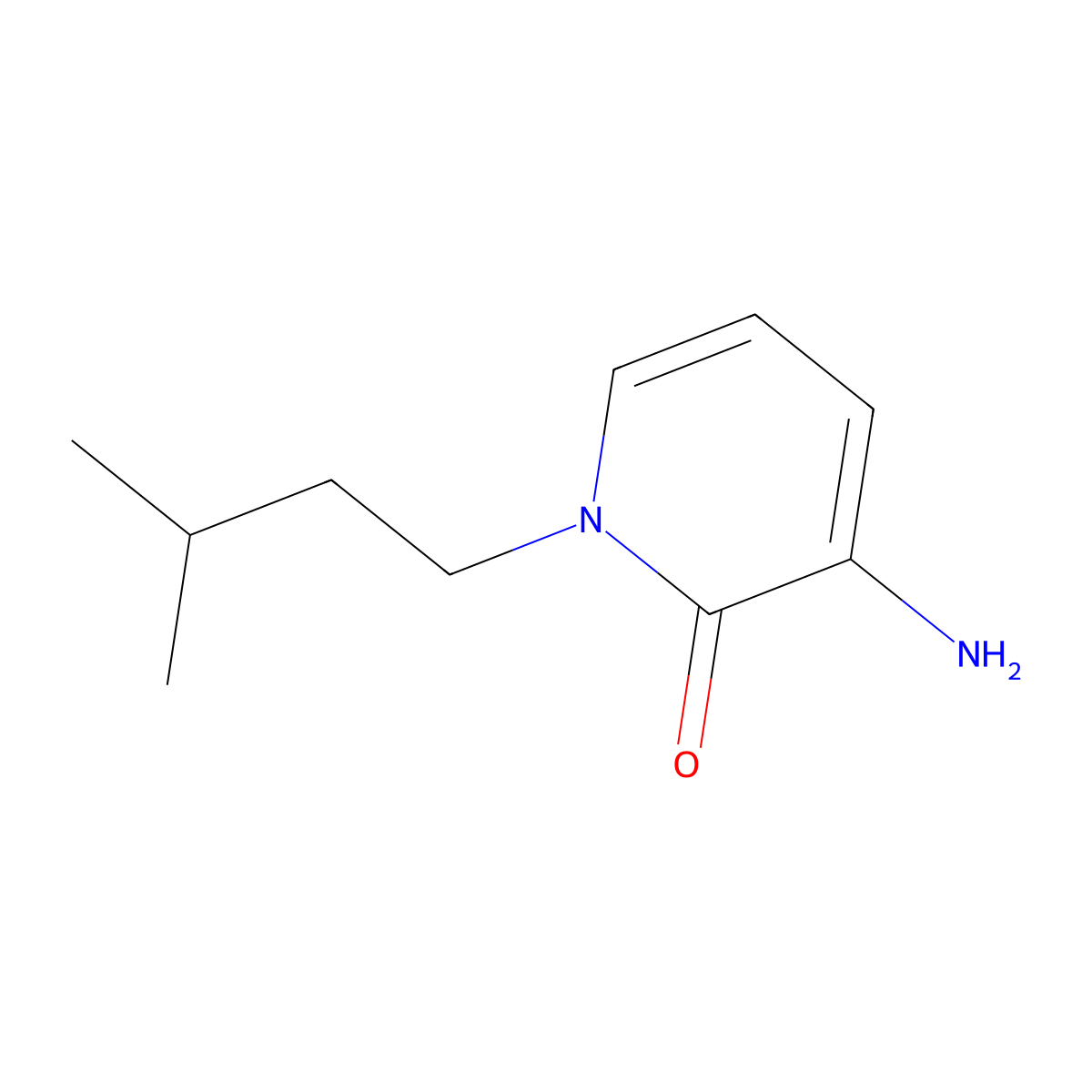 3-Amino-1-(3-methylbutyl)-1,2-dihydropyridin-2-one molecular structure, CAS 1247215-31-1