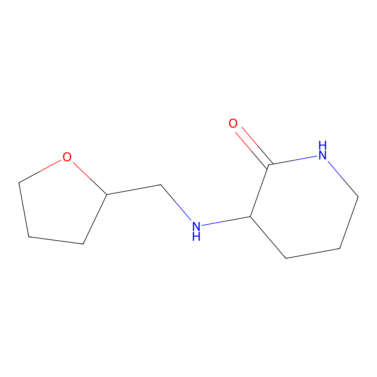 3-{[(Oxolan-2-yl)methyl]amino}piperidin-2-one molecular structure, CAS 1247216-37-0