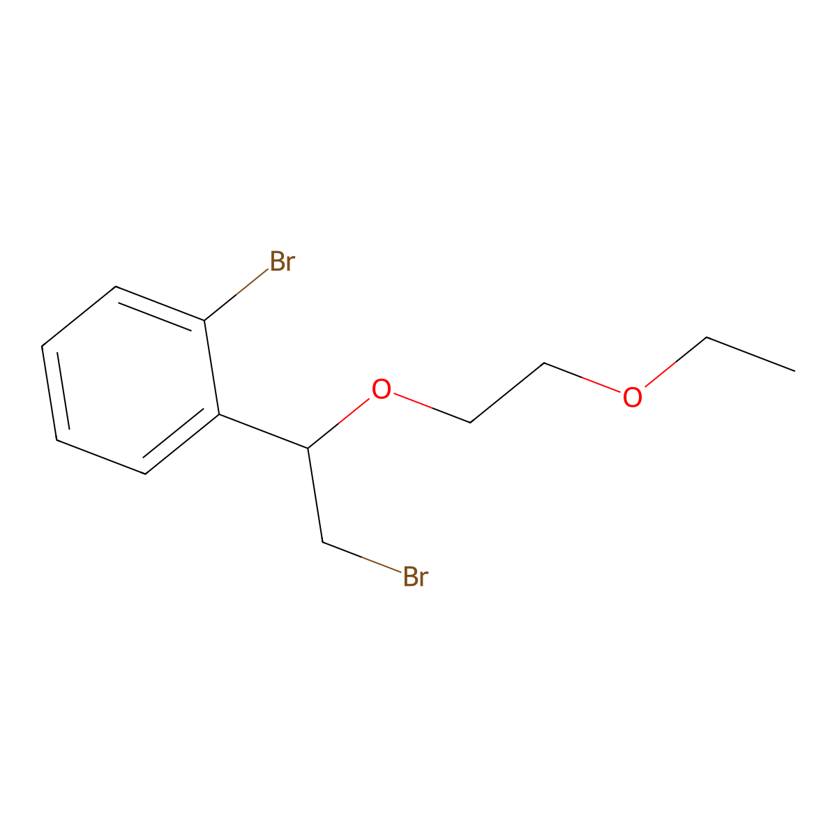 1-Bromo-2-[2-bromo-1-(2-ethoxyethoxy)ethyl]benzene molecular structure, CAS 1247216-71-2