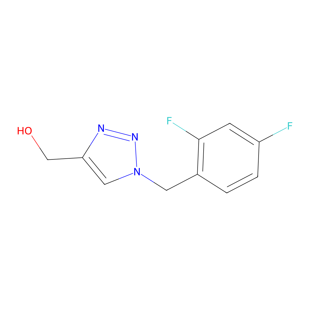 {1-[(2,4-difluorophenyl)methyl]-1H-1,2,3-triazol-4-yl}methanol molecular structure, CAS 1247218-98-9
