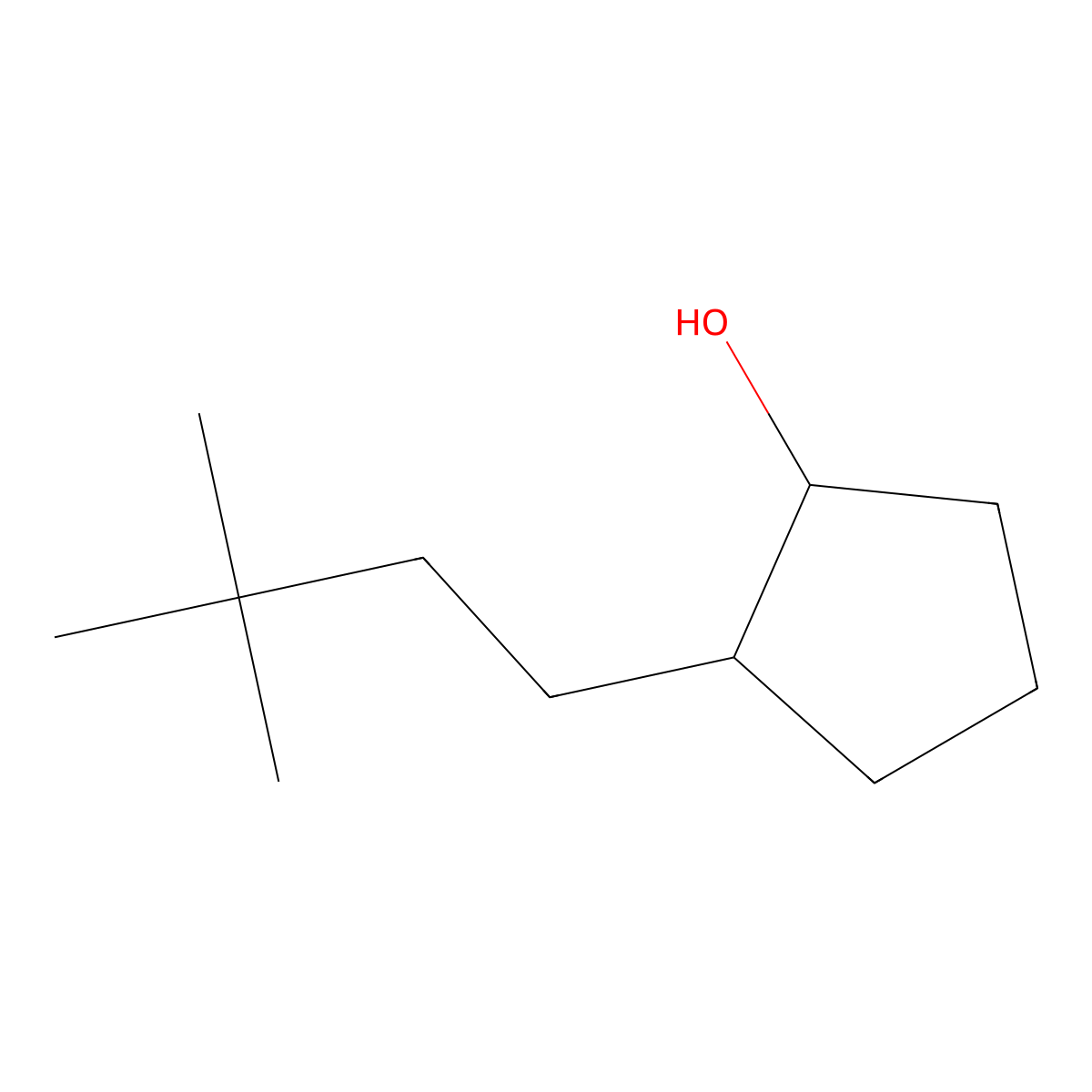2-(3,3-Dimethylbutyl)cyclopentan-1-ol molecular structure, CAS 1247219-36-8