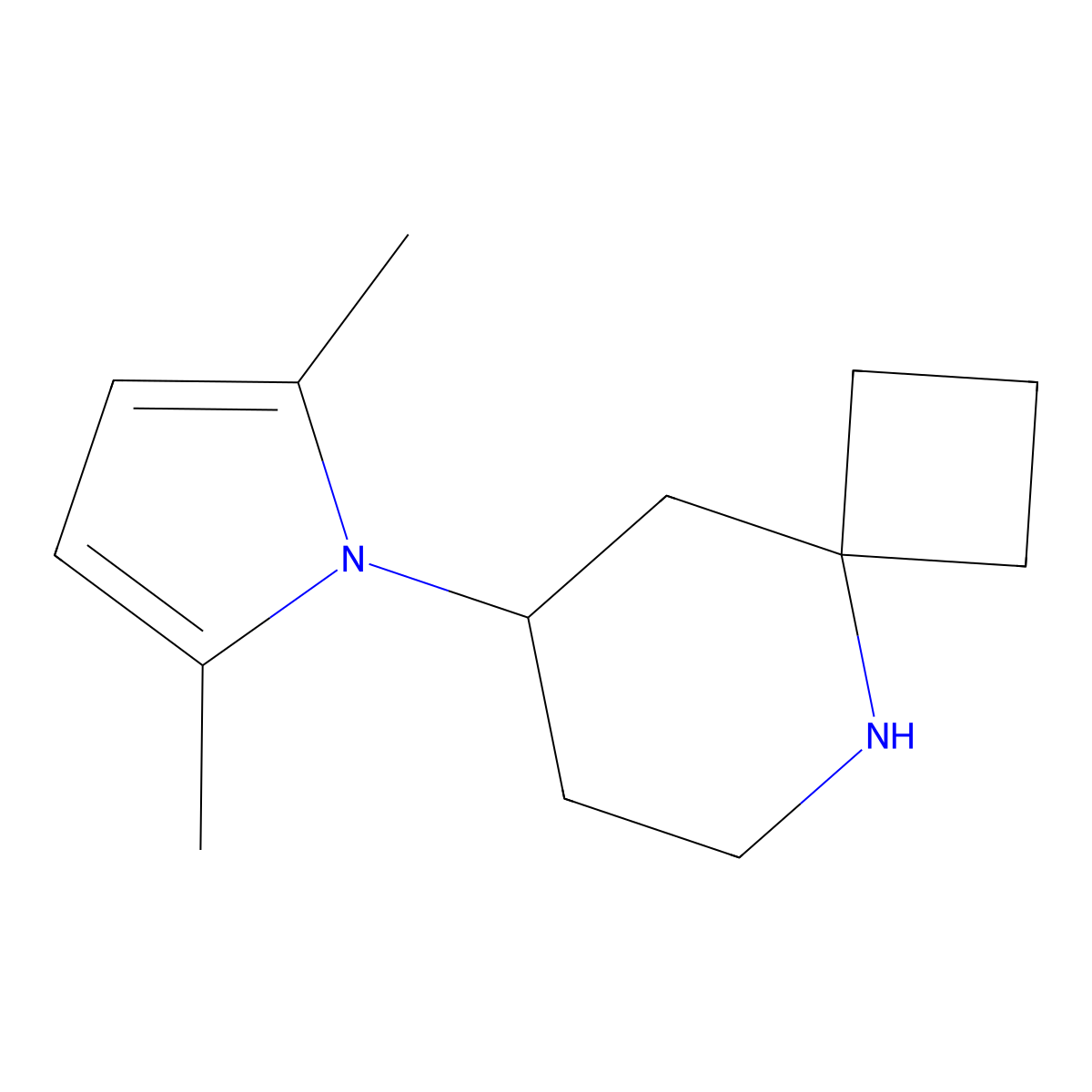 8-(2,5-Dimethyl-pyrrol-1-yl)-5-aza-spiro[3.5]nonane molecular structure, CAS 1247220-15-0