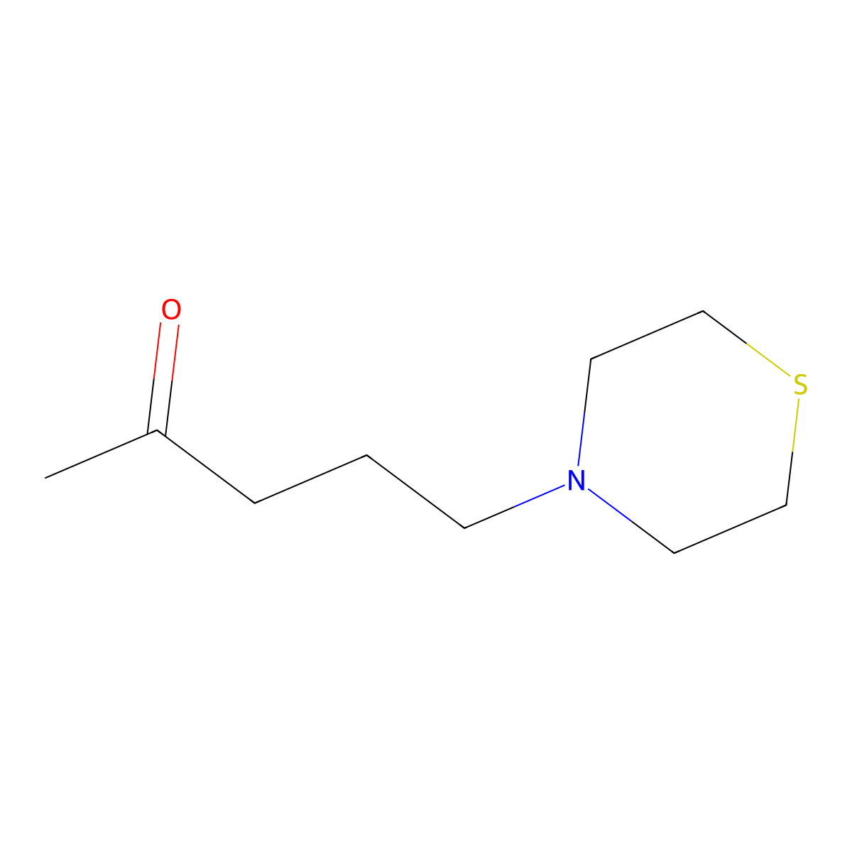 5-(Thiomorpholin-4-yl)pentan-2-one molecular structure, CAS 1247226-15-8