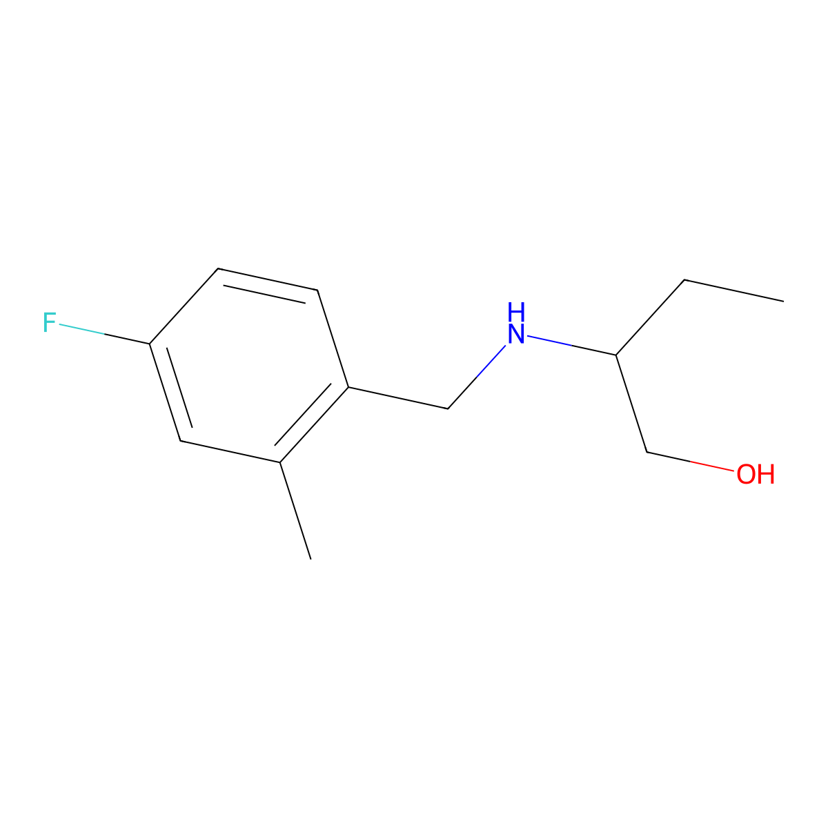 2-{[(4-Fluoro-2-methylphenyl)methyl]amino}butan-1-ol molecular structure, CAS 1247226-19-2