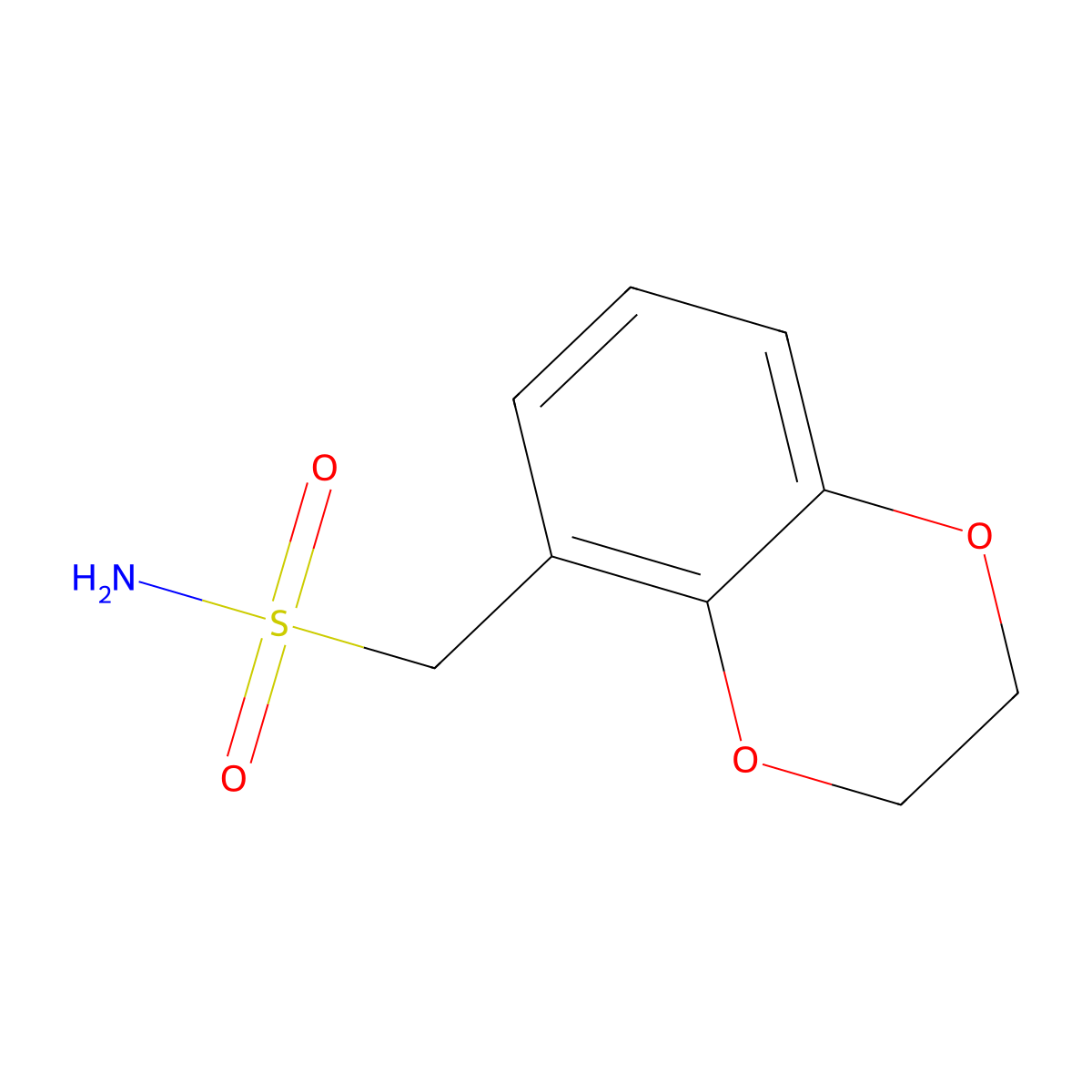 (2,3-Dihydro-1,4-benzodioxin-5-yl)methanesulfonamide molecular structure, CAS 1247227-63-9